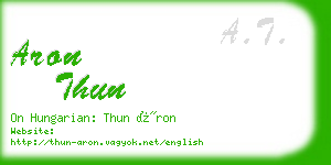 aron thun business card